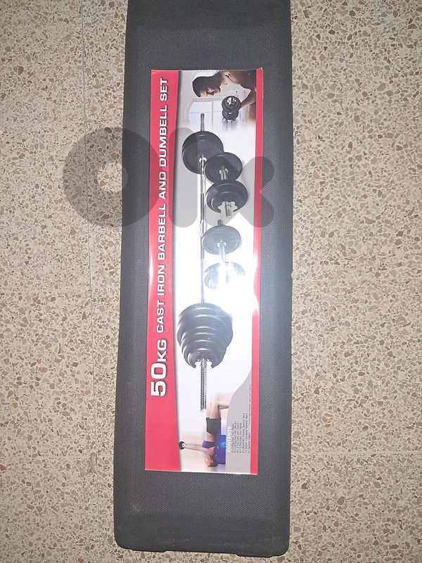 50KG Adjustable Iron Dumbbell & Barbell Set (used as new) 50KG Adjustable Iron Dumbbell & Barbell Set (used as new)