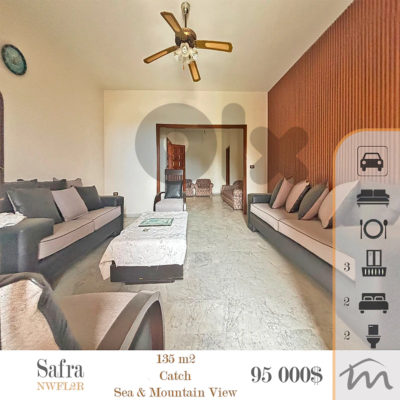 Safra - Tabarja | 135m² 3 Bedrooms Apartment | Sea View | 3 Balconies
