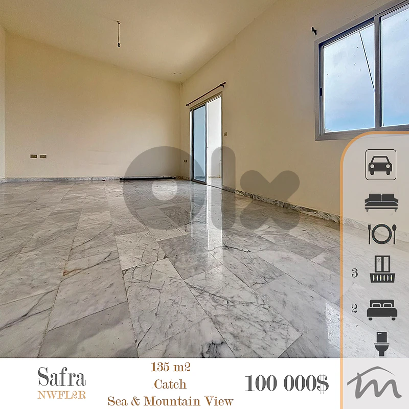 Safra - Tabarja | Catchy 135m² Apartment | Open Sea View | 3 Balconies