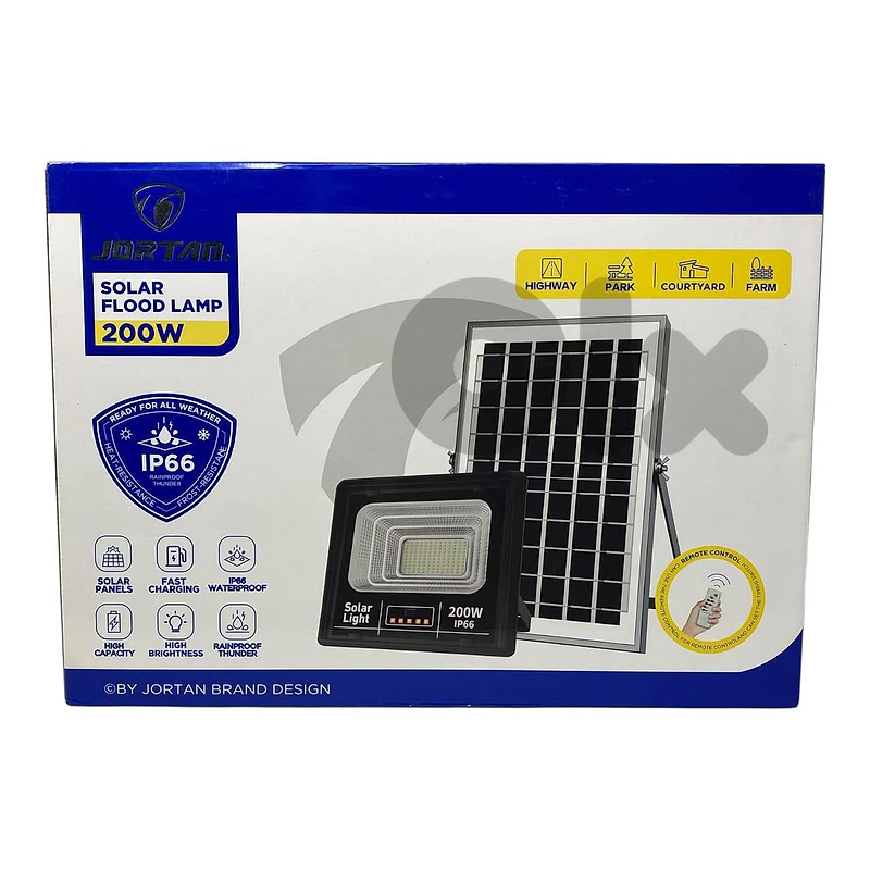 200W كشاف طاقة شمسية ذكي | Jortan 200W Smart Solar Lamp ☀️