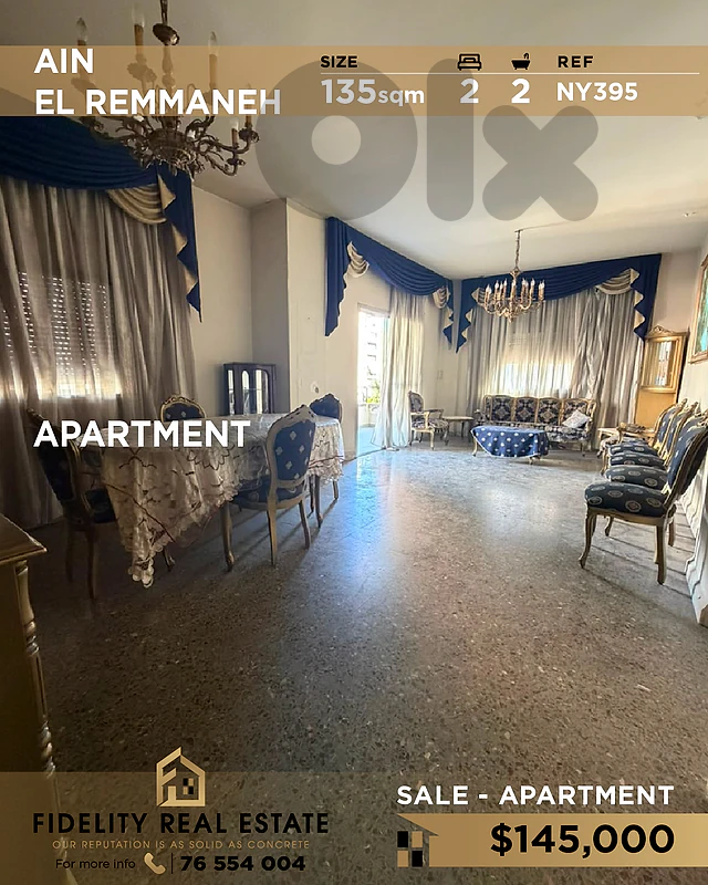 Apartment for sale in Ain El Remmaneh NY395 شقة للبيع في عين الرمانة Apartment for sale in Ain El Remmaneh NY395 شقة للبيع في عين الرمانة