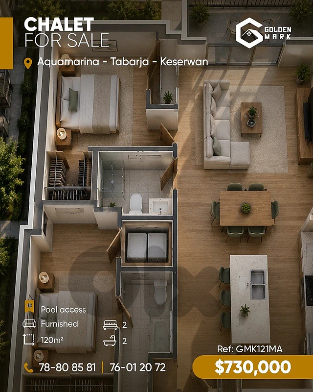 GMK121MA - Chalet For Sale in Aquamarina -Tabarja شاليه للبيع في أكوا GMK121MA - Chalet For Sale in Aquamarina -Tabarja شاليه للبيع في أكوا