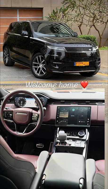 Rent cars Range rover sport autobiography 2024 black interior red