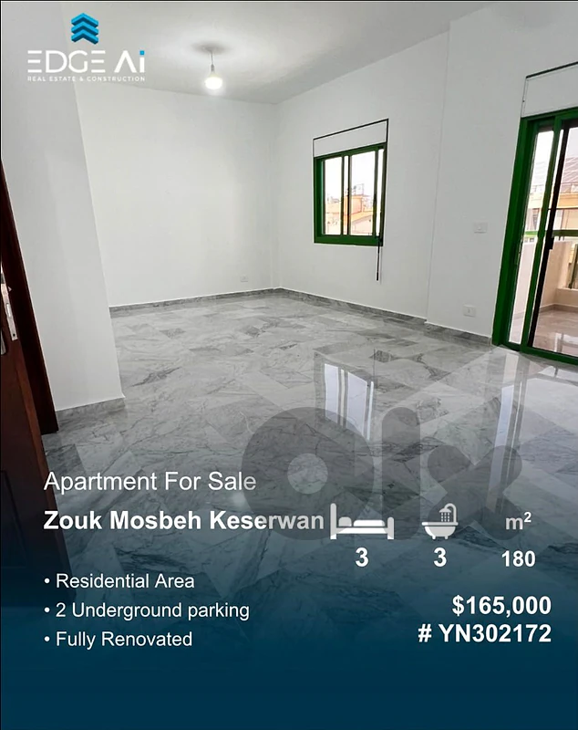 Apartment for Sale ,Zouk Mosbeh ,#YN302172