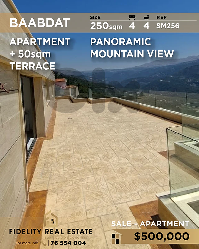 Apartment for sale in Baabdat SM256 شقة للبيع في بعبدات Apartment for sale in Baabdat SM256 شقة للبيع في بعبدات