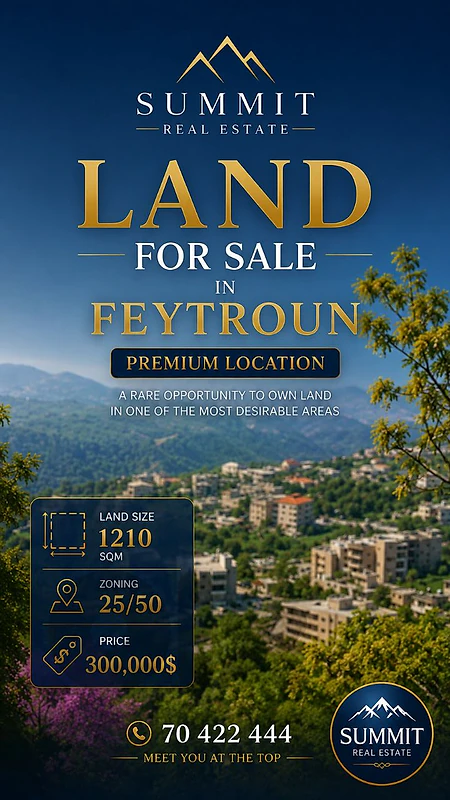 Prime Land for Sale – Feytroun