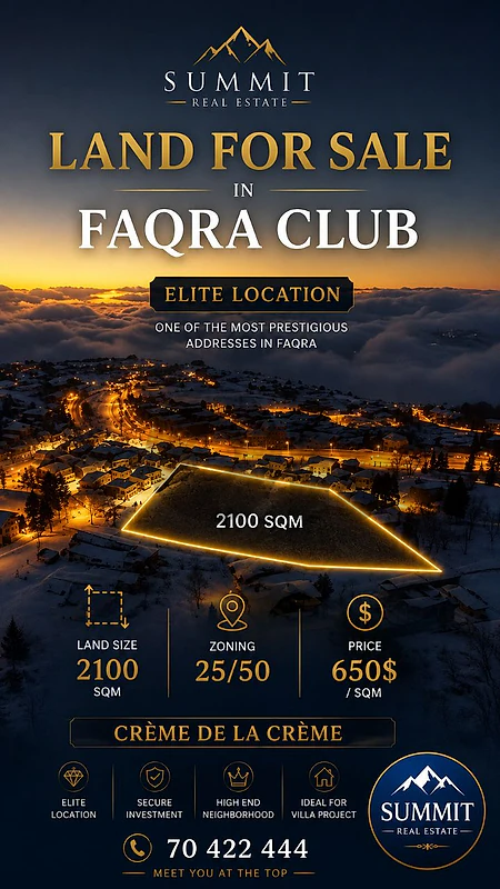 Exclusive Land for Sale – Faqra Club Exclusive Land for Sale – Faqra Club