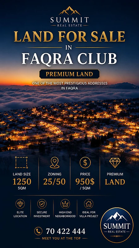 🏔️ Ultra-Premium Land for Sale – Faqra Club 🏔️ Ultra-Premium Land for Sale – Faqra Club