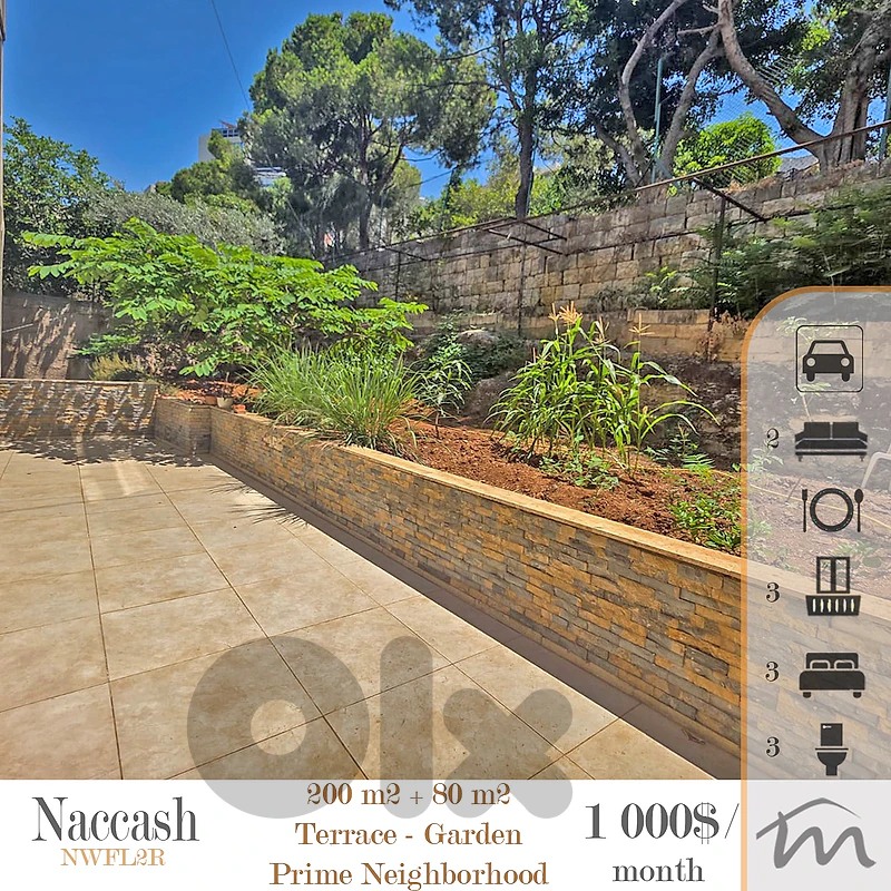 Naccashe | Decorated 200m² + 80m² Terrace-Garden | Prime Location