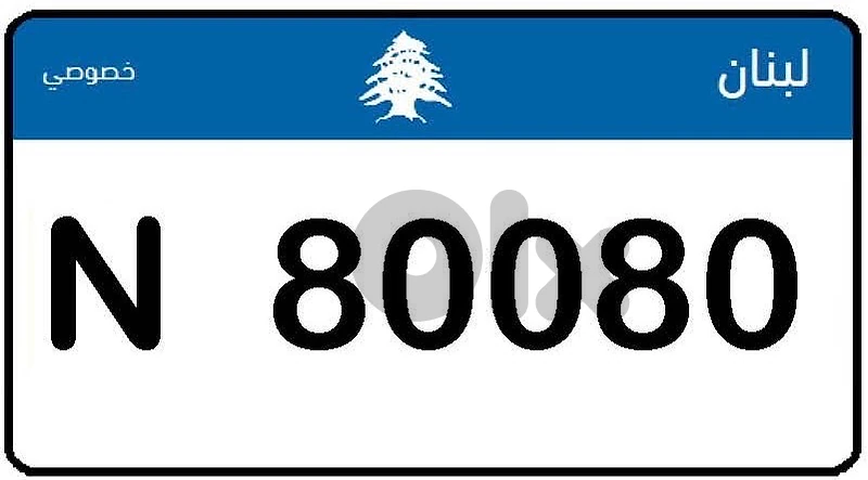 80080 N Car plate for sale
