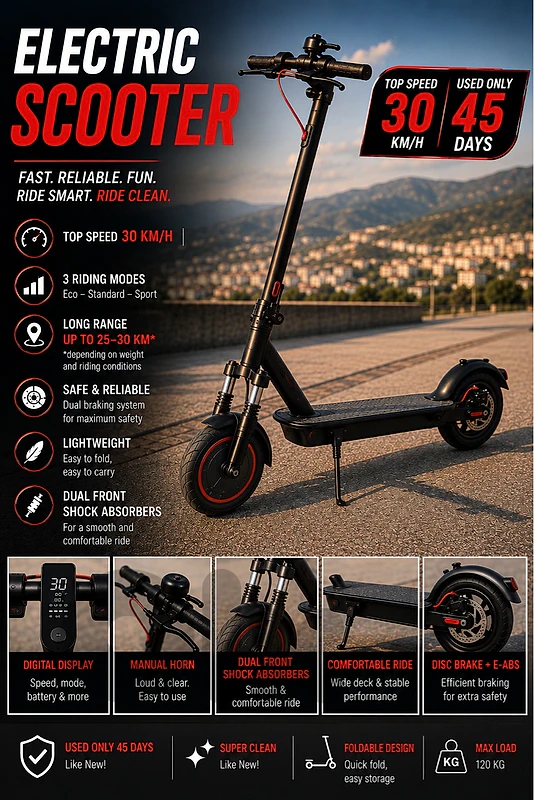 Electric Scooter USED ONLY 45 DAYS !!