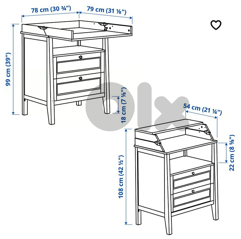 Ikea Sundvik changing table at half retail price