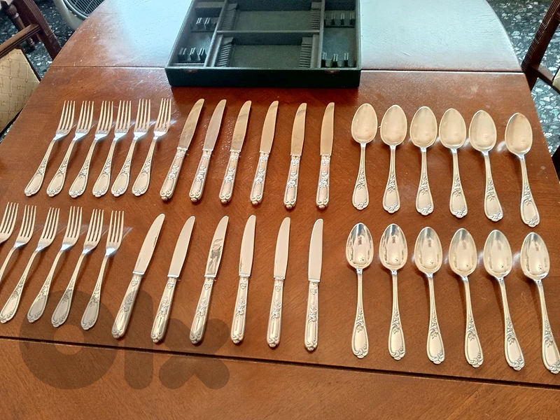 Ercuis 36pcs silver plated cutlery set