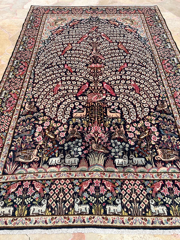 vintage kerman rug