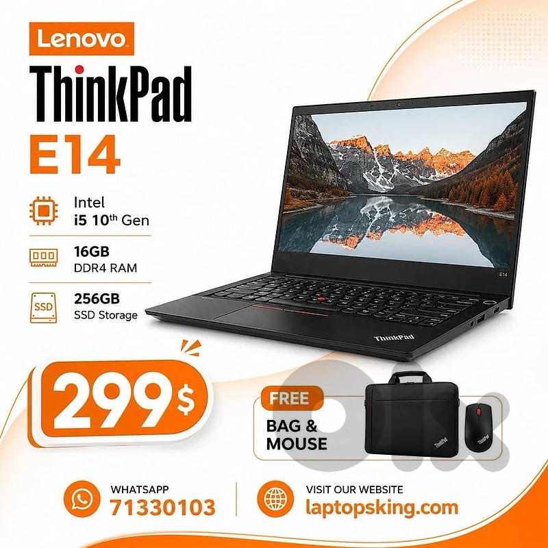 Lenovo ThinkPad E14 | Intel Core i5 10th Gen | 16GB RAM Lenovo ThinkPad E14 | Intel Core i5 10th Gen | 16GB RAM