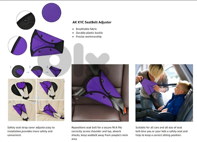 Comfy kids seatbelt adjuster & cover pad