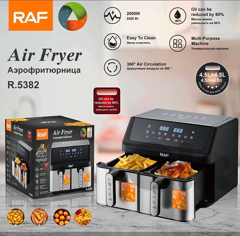 air fryer dual tray RAF 10L