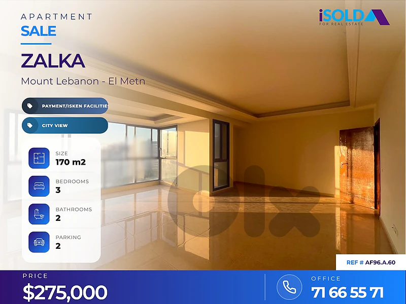 PAYMENT / ISKAN FACILITIES-APARTMENTS FOR SALE IN ZALKA