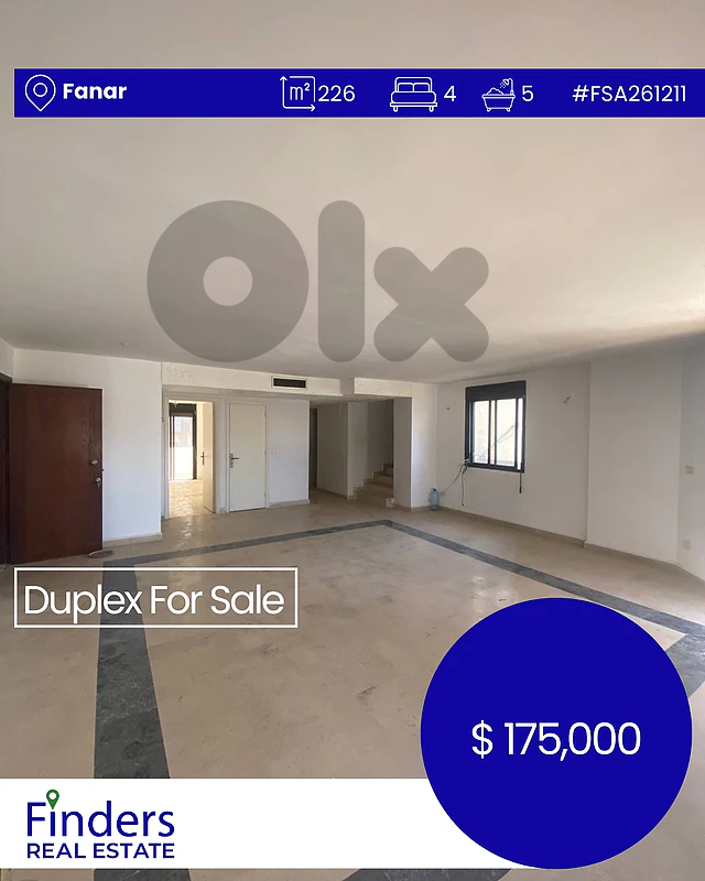 Duplex for sale in Fanar! شقة دوبلكس للبيع في الفنار!