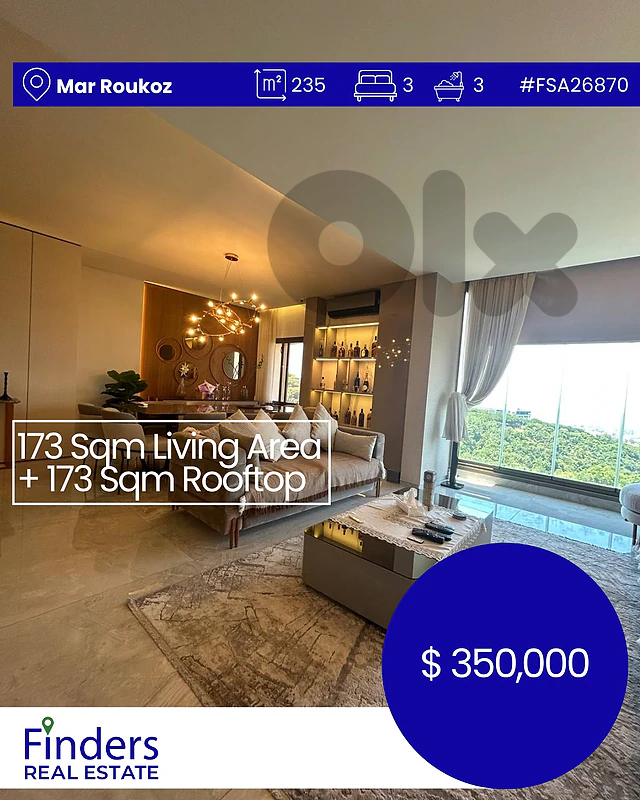 Apartment for sale in Mar Roukoz! شقة للبيع في مار روكز!