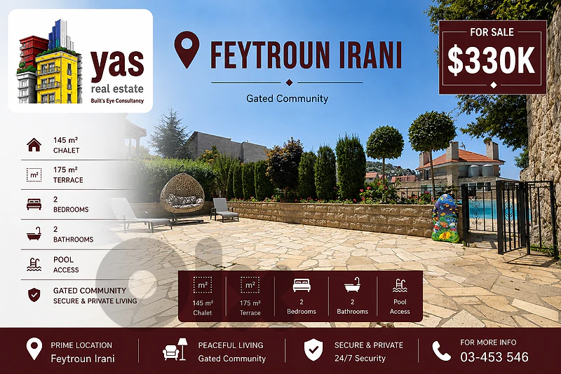 Feytroun/Irani 145m2 | Luxury Chalet | 175m2 Terrace | Pool | DA |