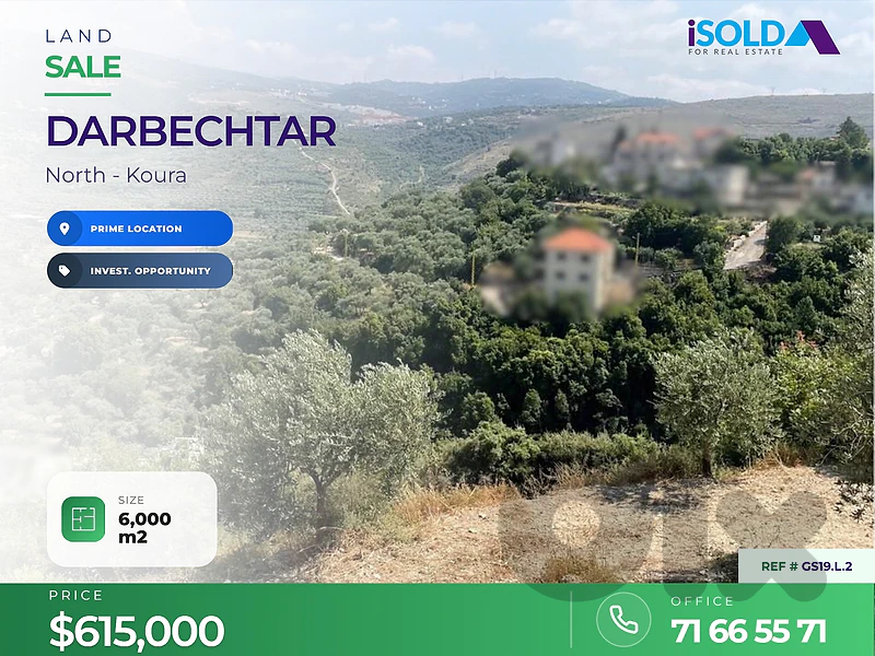 Investment opportunity: 6000 m2 land with easy access in Darbechtar
