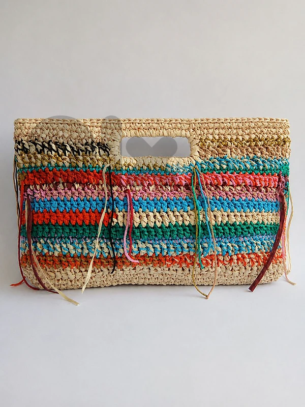 Raffia Clutch