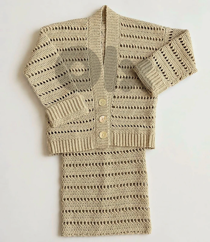 Classic Cardigan - Skirt Ensemble