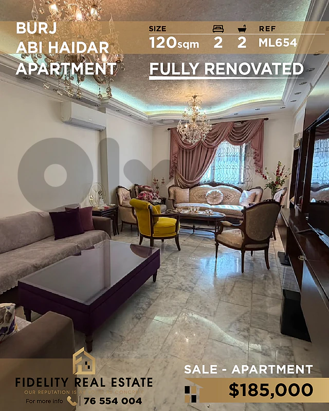 Apartment for sale in Burj Abi Haidar ML654 شقة للبيع في برج أبي حيدر