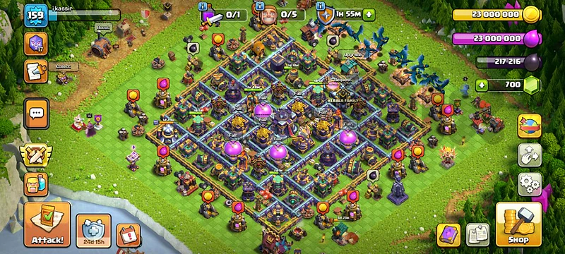 clash of clans level 15 simi max for 300$