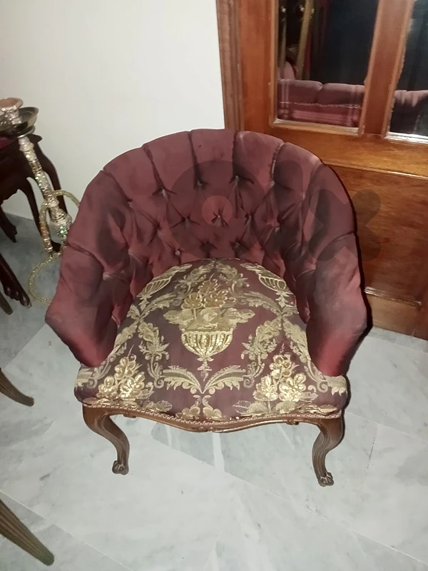 vintage burgundy chairs