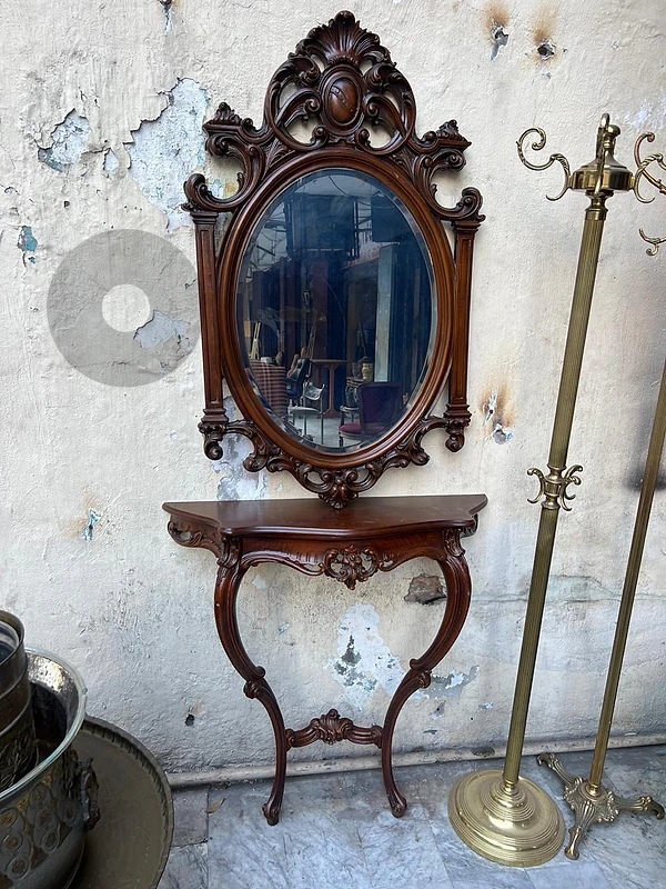 frensh consol antique كونسول فرنسي ناعم مع مراي ولا اروع مميز سعر لقطة