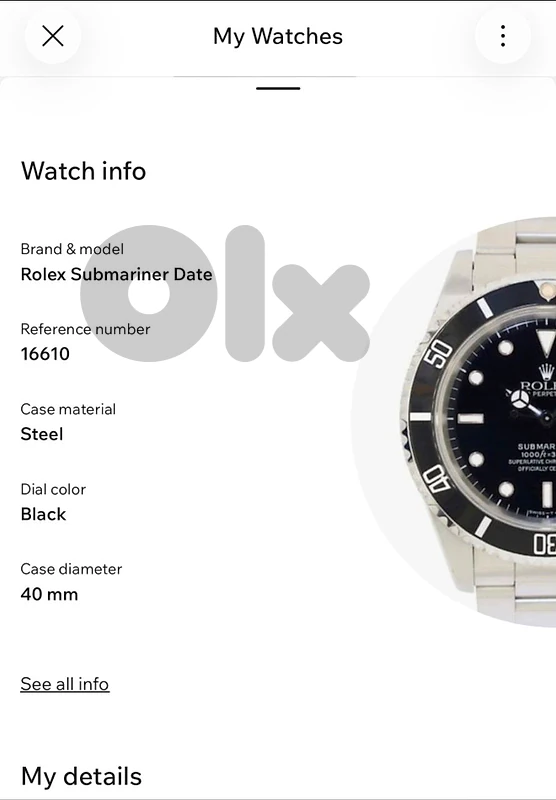 Rolex submariner 40mm ref.16610