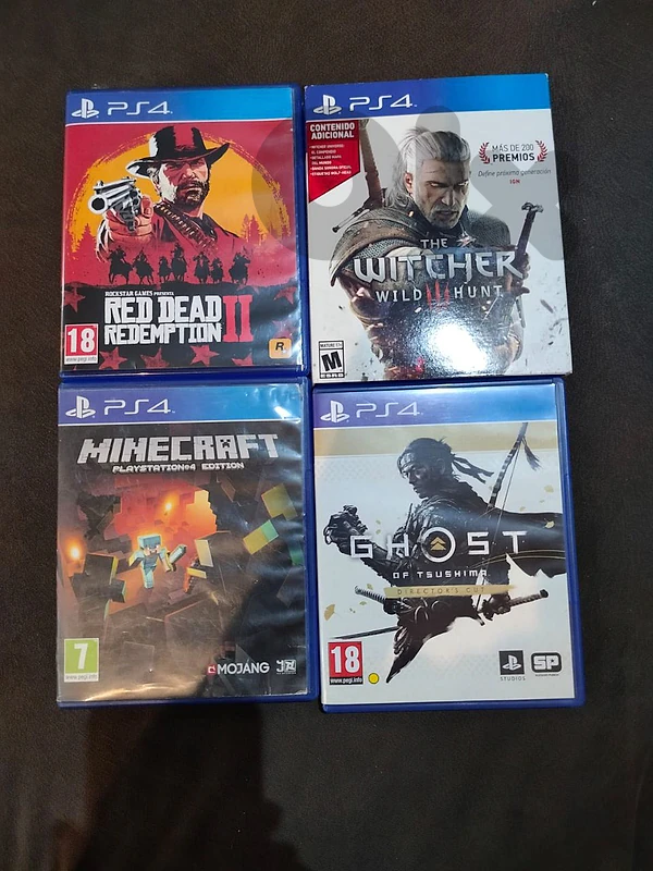 ps4games : ghost of tsushima the witcher minecraft red dead redmption2