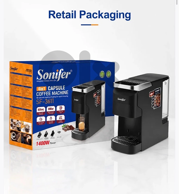 Sonifer SF-3611 Coffee Machine – 4-in-1 – 20 Bar – Brand New ☕️