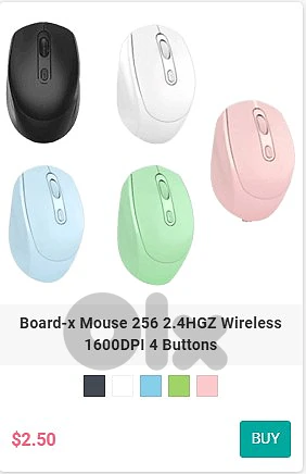 BOARD-X MOUSE WIRELESS, WIRED FOR GAMING AND OFFICE