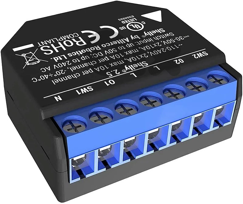 🔥Shelly 2.5 WiFi Relay – 2 Channel – Made in Europe