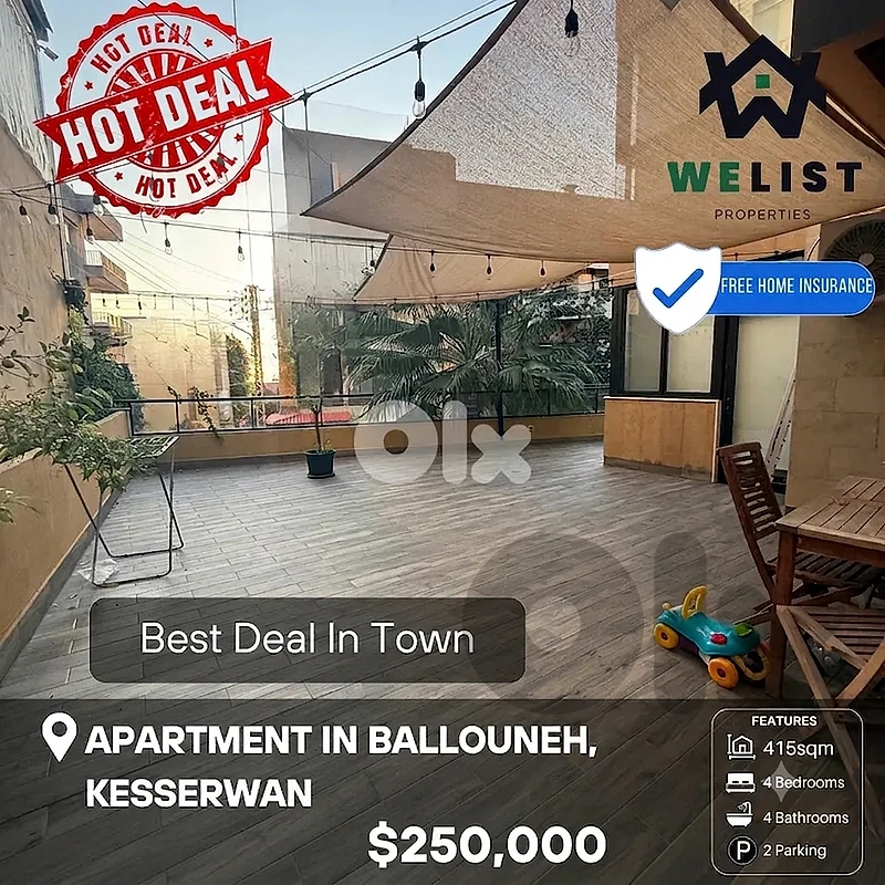 Apartment for sale in Ballouneh شقة للبيع في منطقة بلونه Apartment for sale in Ballouneh شقة للبيع في منطقة بلونه