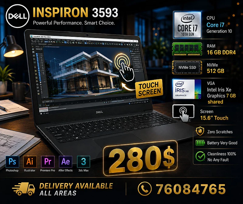 core i7 GEN 10 Touch screen /RAM 16/nvme 512/clen laptop