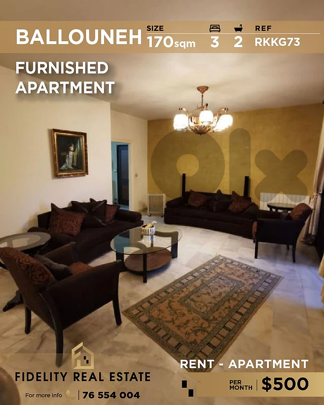 Apartment for rent in ballouneh rkkg73
