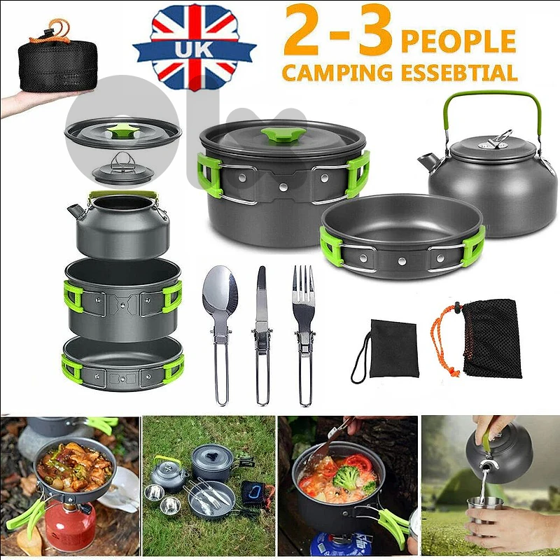camping cookware kit 14 pcs