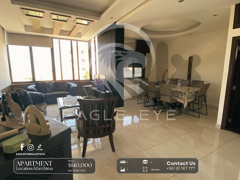 For Sale in Kfarchima
شقة للبيع في كفرشيما