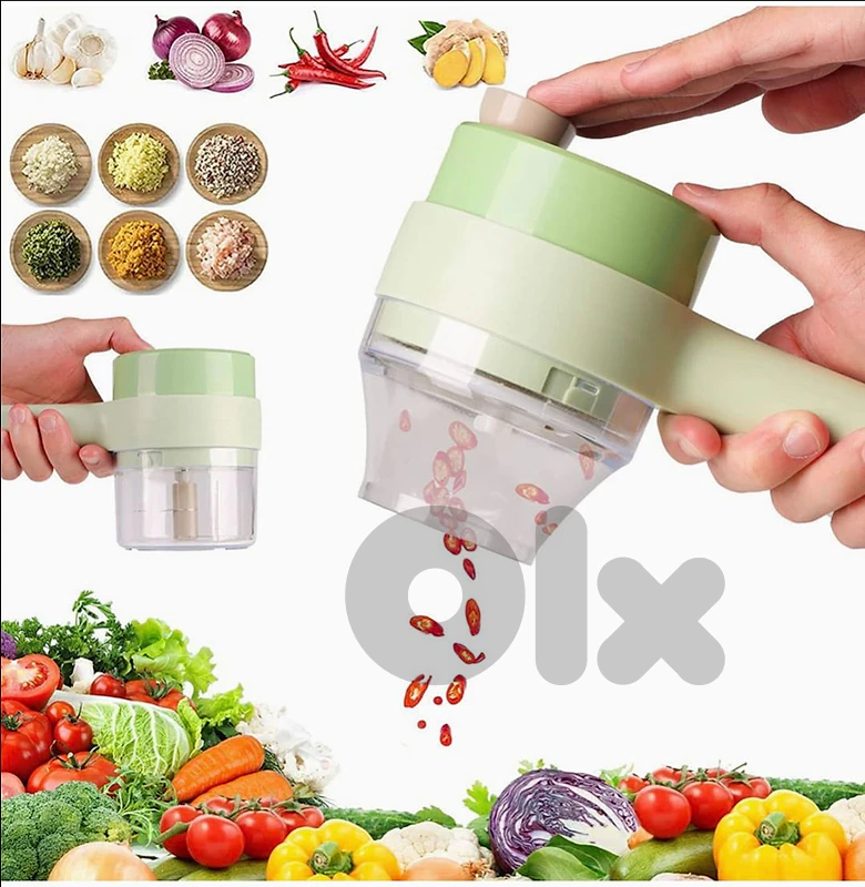 4 in 1 Handheld Electric Vegetable Cutter Set