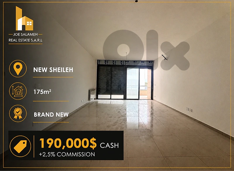 Brand New apartment for sale in New Sheileh 175m2 for 190,000$cash