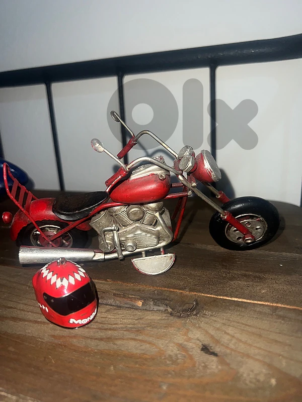 Antique display car and motorcycle