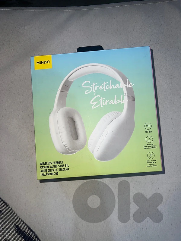 miniso white headphone wireless