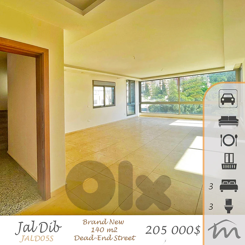 Jal El Dib | Brand New 3 Bedrooms Ap | Open View | Underground Parking