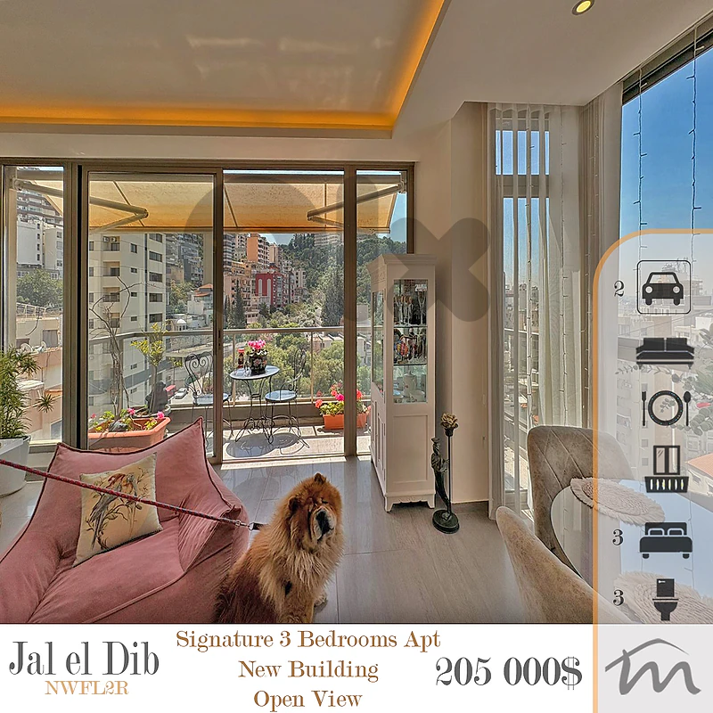 Jal El Dib | Decorated 3 Bedrooms Apart | New Building | Open Sea View Jal El Dib | Decorated 3 Bedrooms Apart | New Building | Open Sea View