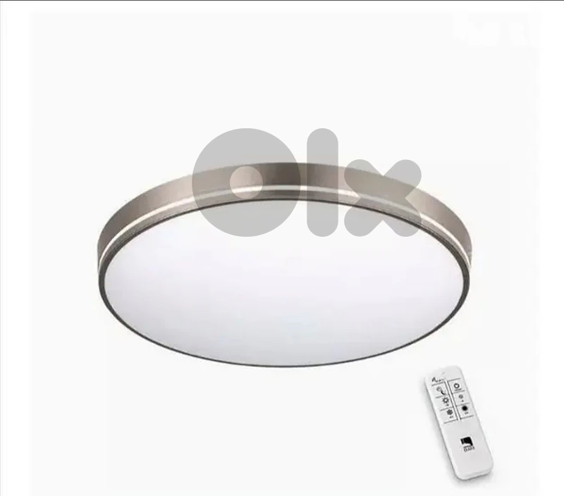 EGLO OROTAVA round LED lamp with a mocha frame with remote control