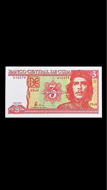 Che Guevara 3 Pesos Cuba banknote